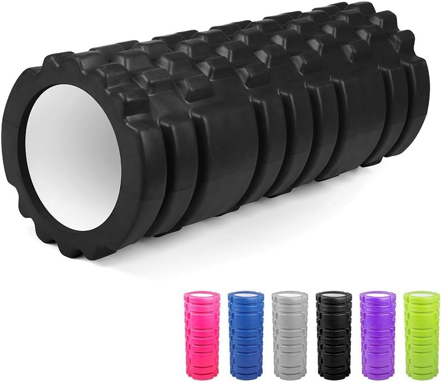 SportQ Foam Roller Fitness Foam Roller, Deep Muscle Massage Roller and Lightweight Muscle Massage for Yoga and Pilates for Muscle Relaxation, Balance Exercise, Physical Therapy Pain Relief